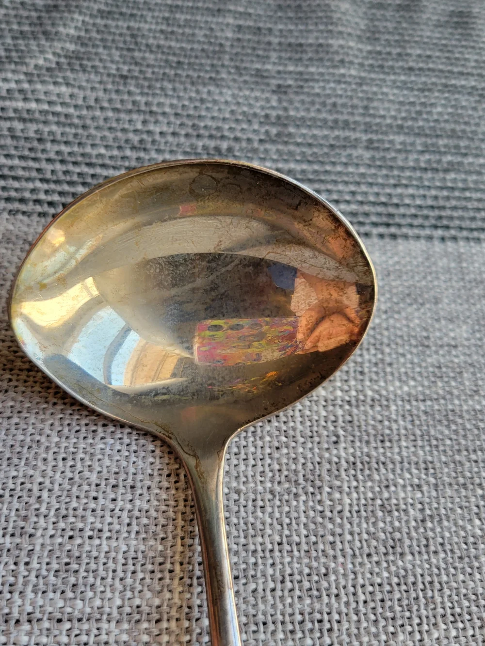 ​Vintage Oneida Heirloom Sterling DAMASK ROSE Gravy Ladle Serving Spoon 1.0 Oz